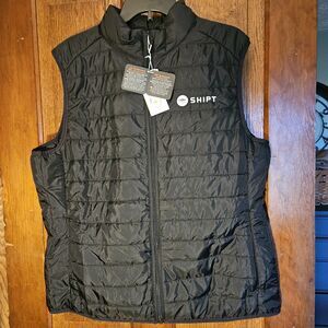 Shipt Logo Puffer Vest Black Food Delivery SPACESHIP XXL Jacket Core365 - NEW